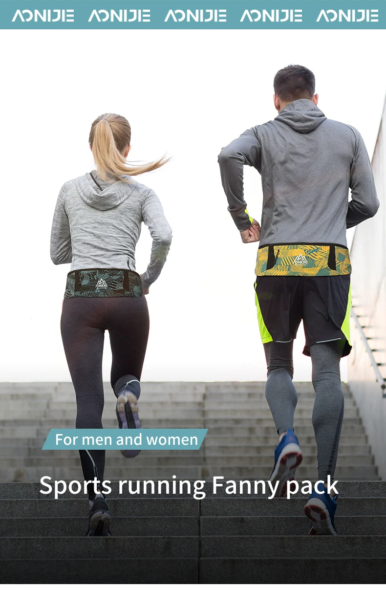 AONIJIE W8115 Unisex Lightweight Sports Running Fanny Pack Run Pocket Adjustable Waist Bag For Waist Size 68cm To 110cm