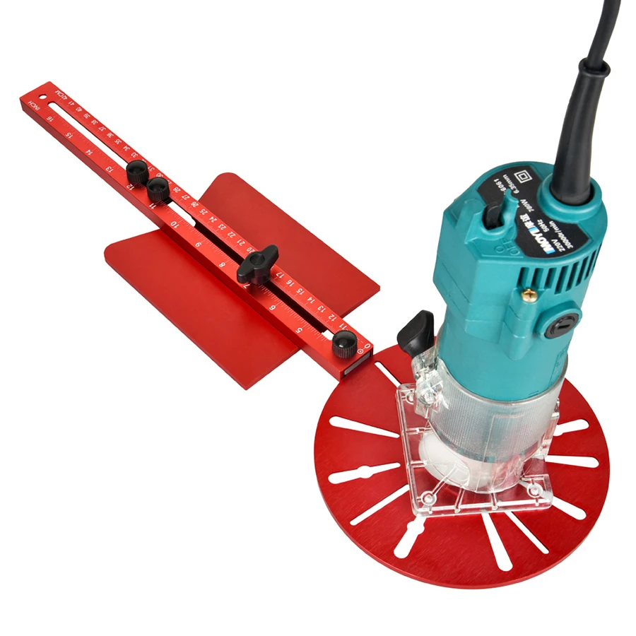 4 in 1 Router Milling Groove Bracket for Cutting Circles Aluminum Router Circle Cutting Jig, Adjustable Router-Jig Router-Guide