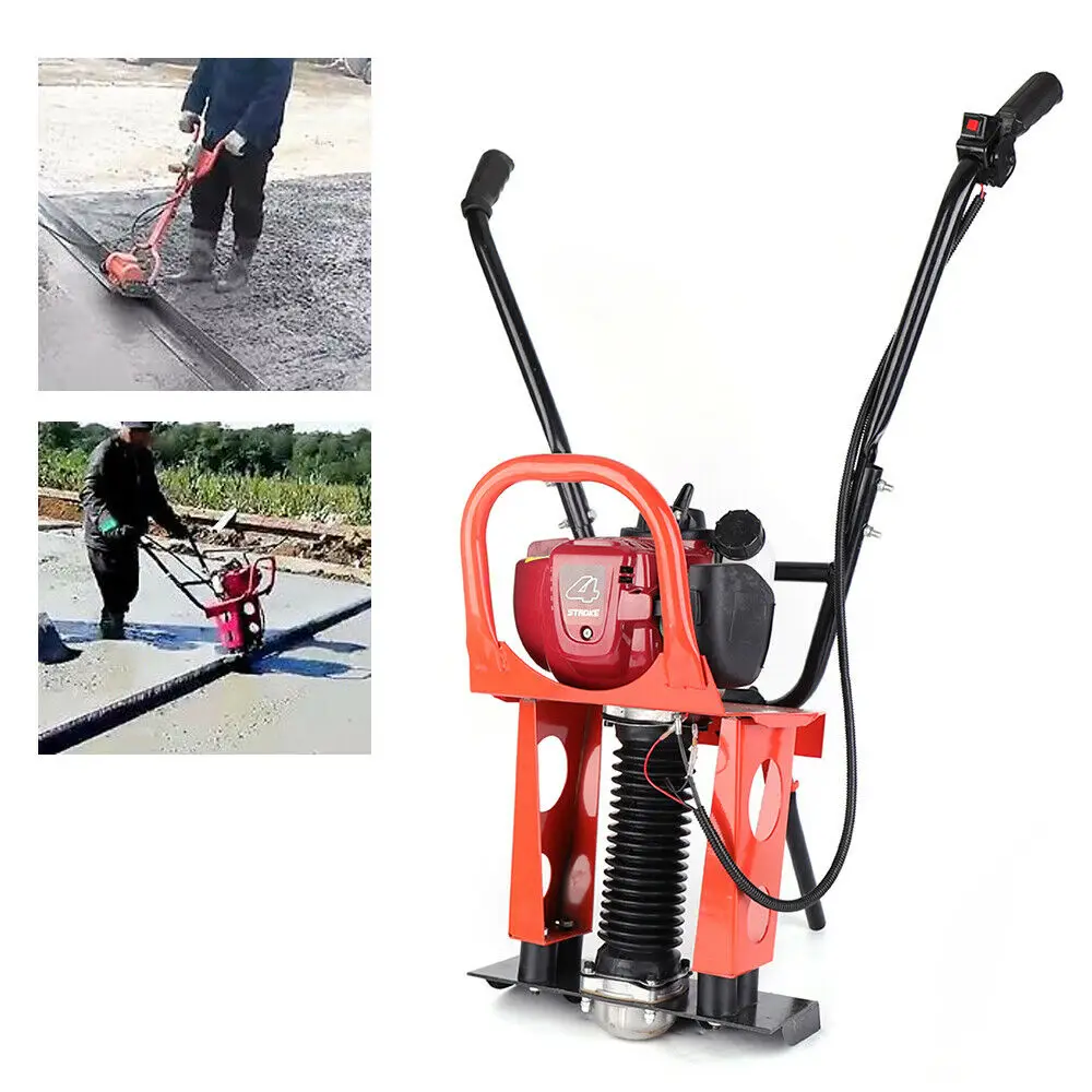 37.7cc 4 Stroke Gas Concrete Wet Screed Engine Cement Vibrating Vibration Machine Mortar Mixer Fit 1-6M Blade 20cm 2 meters aluminum alloy new energy lithium battery vibration leveling ruler cement concrete rechargeable leveling machine