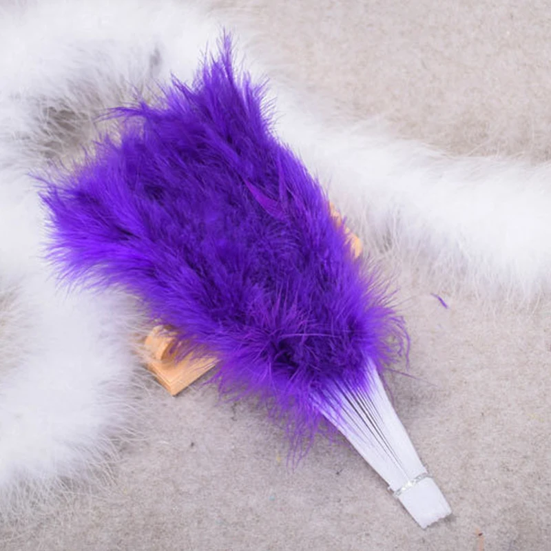 Feather Folding Fan Sweet Fairy Girl Court Dance Hand Fan Art Craft Gift Wedding Party Decoration Hand Fans 45 x 25 cm