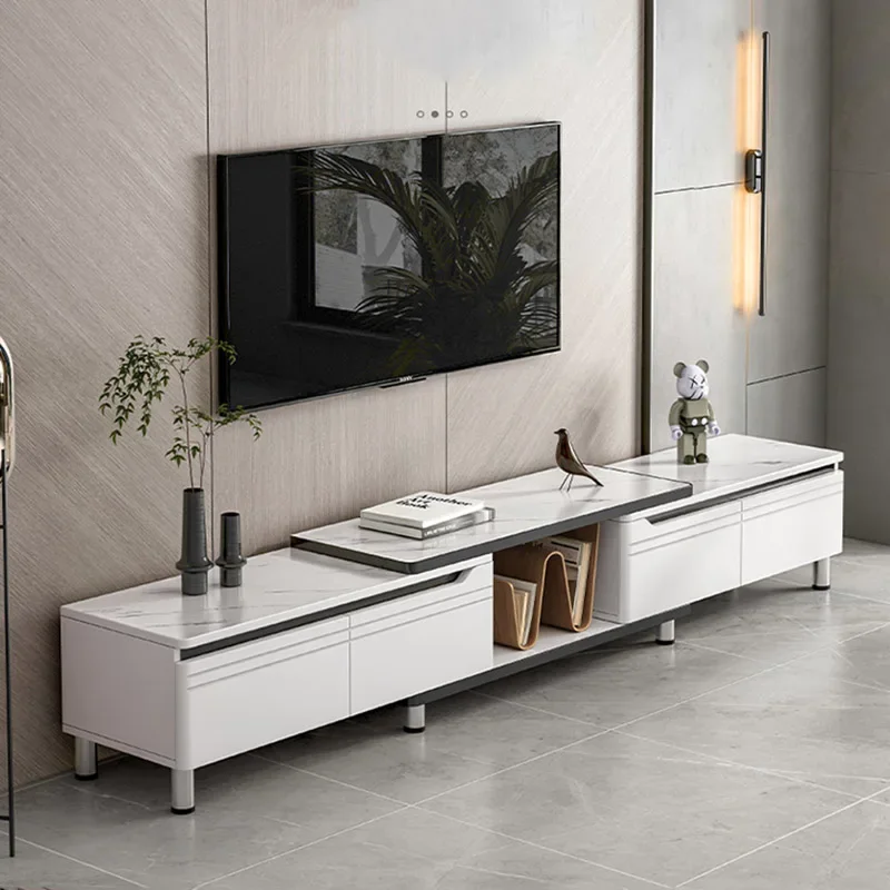 

White living room TV cabinet mobile Portable Modern Storage Television table Drawers fernseher schrank room furniture MQ50DS