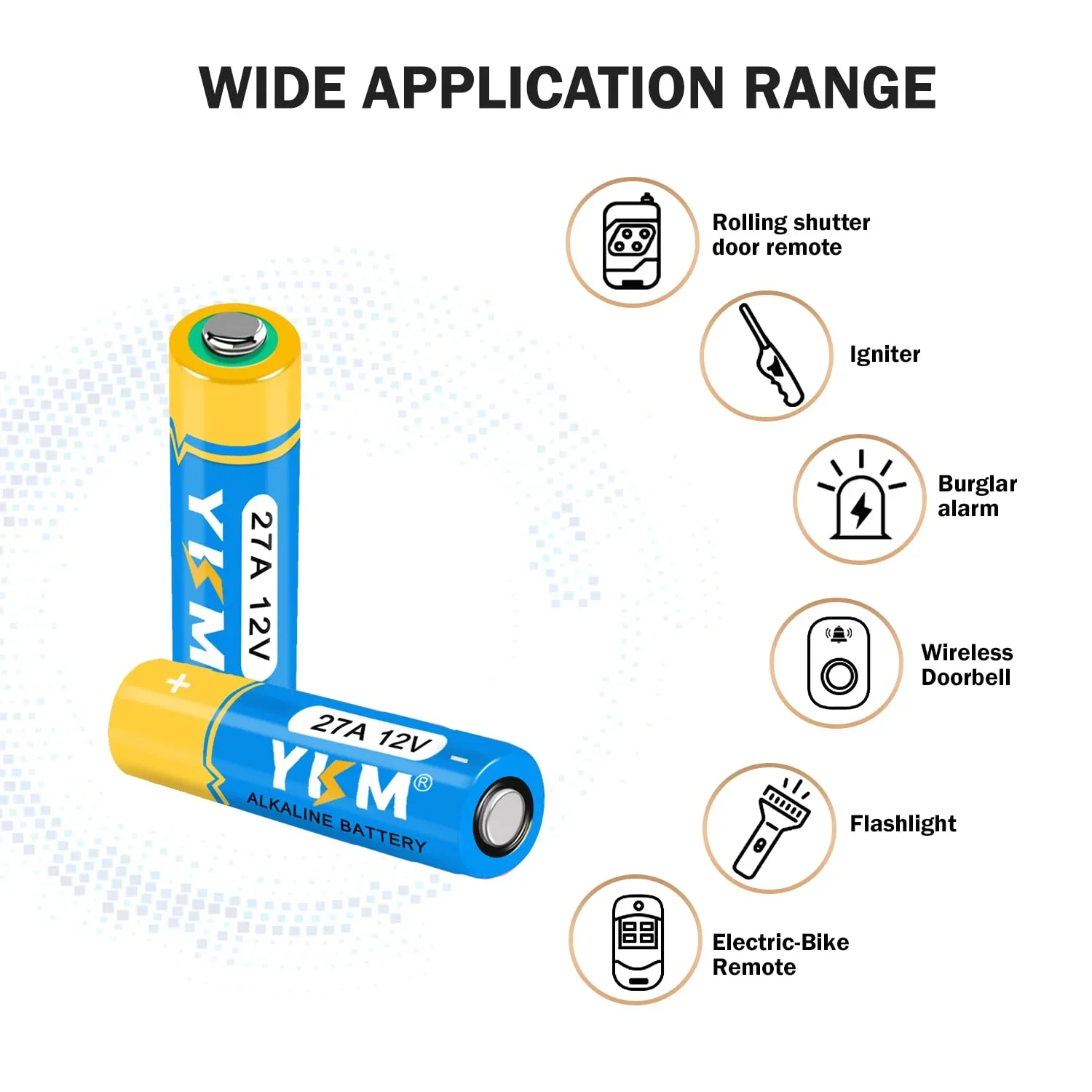 5PCS 27A A27 12V Alkaline Battery LR27A MN27 L828F GP27A 12 Volt Dry Battery for Garage Door Opener Ceiling Fan Remote Alarm alkaline battery,disposable battery