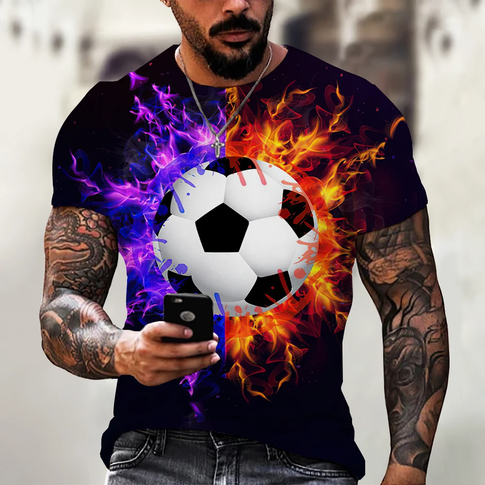 

Summer Children Fashion 3D T-Shirt Boy Girl Cool Blue Water Football Funny Print Short Sleeves Football Soccer Kids Tshirt