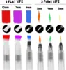 6PCS  Water Brush Pens for Watercolor, Water Color Pen, Watercolor Paint Pens, Refillable Water Paint Brush ，Watercolor Pens 2