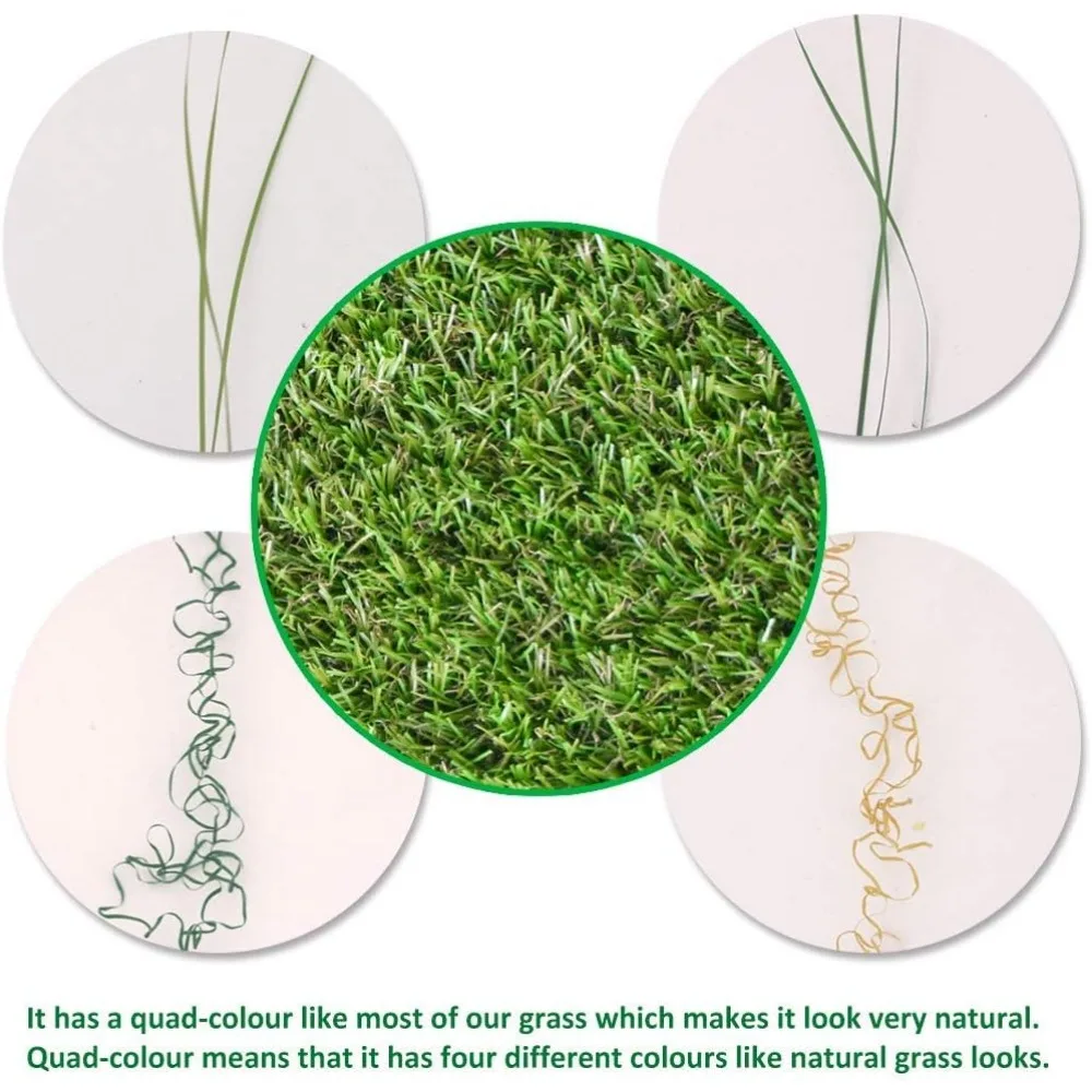 Artificial Lawn, Premium Synthetic Artificial Grass Turf 1.38inch Pile Height 7FTX15FT, High Density Fake Faux Grass Turf