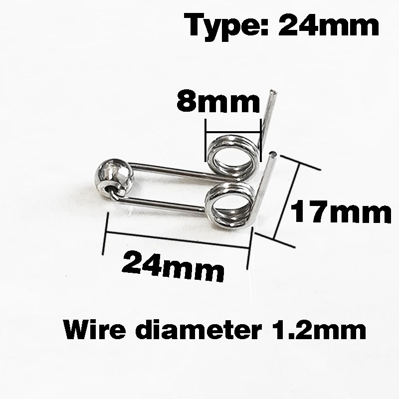 컬링 다리미 교체 부품, 파손된 이중 리턴 비틀림 용수철, 와이어 직경 1.2mm, 4 개