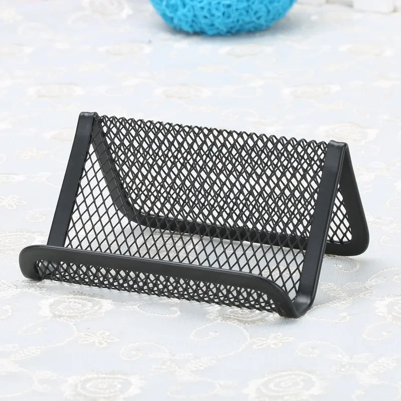 

1pc Black Business Name Card Display Holder Cellphone Stand Holder Desktop Visit Name Card Shelf Stand Holder Organizer