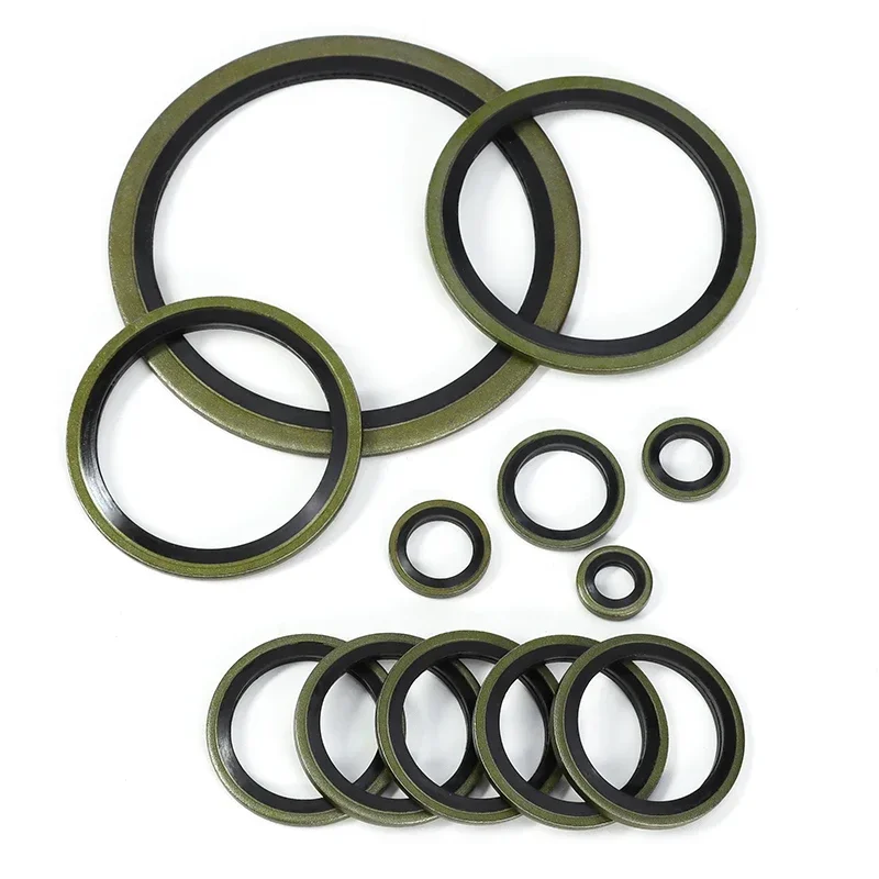 Washer Seal M5-M60 Bonded Washer Metal Rubber Oil Drain Plug Gasket Sealing O Ring Assortment Set rubber washers
