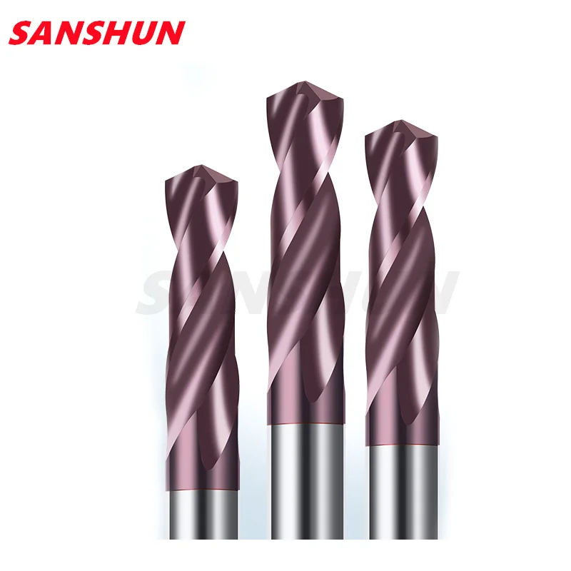 Boring Crown 1PC 2mm-22mmx100mm OAL HRC65 Solid Carbide Drill Bits SetSpiral Flute Twist Drill Bit for Hard Alloy Stainless Tool