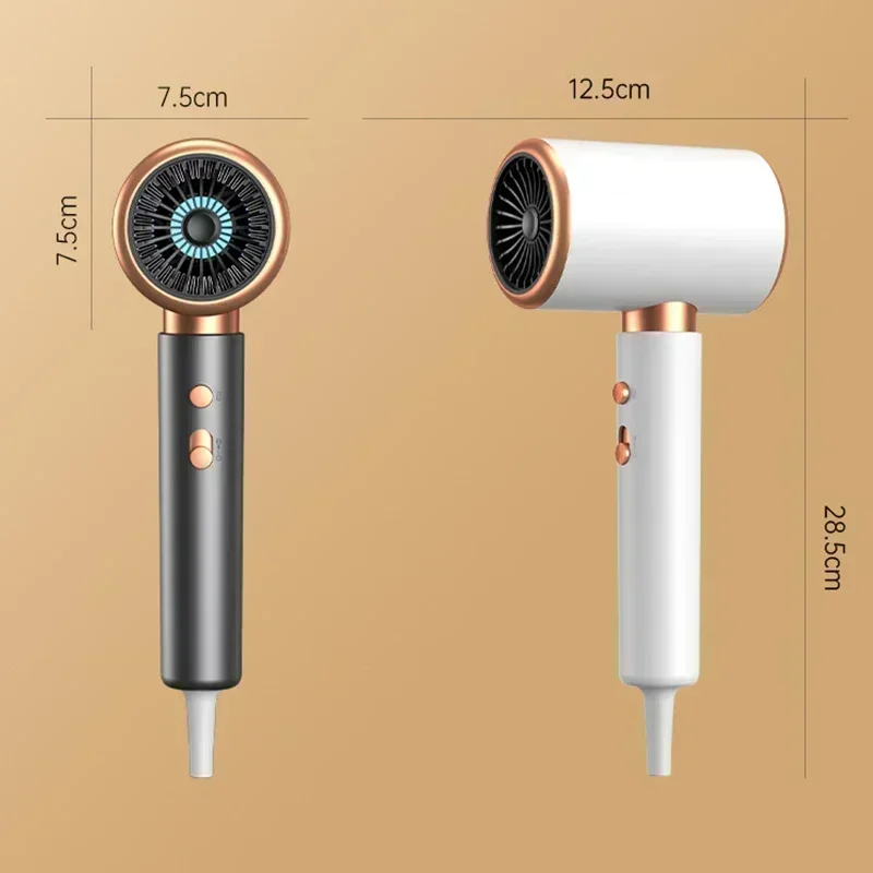 2000W Professional Ionic Hair Dryer Low Noise 3-Speed Dual Temp Lightweight for Salon Home Daily Hair Care Styling Tool