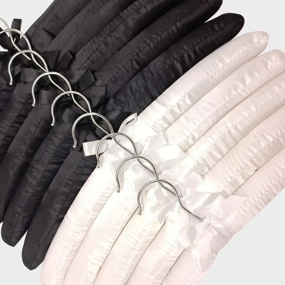 5PCS Coat Satin Padded Clothes Silk Wrapped Display Hanger Sponge Hangers Clothes Hanger 6