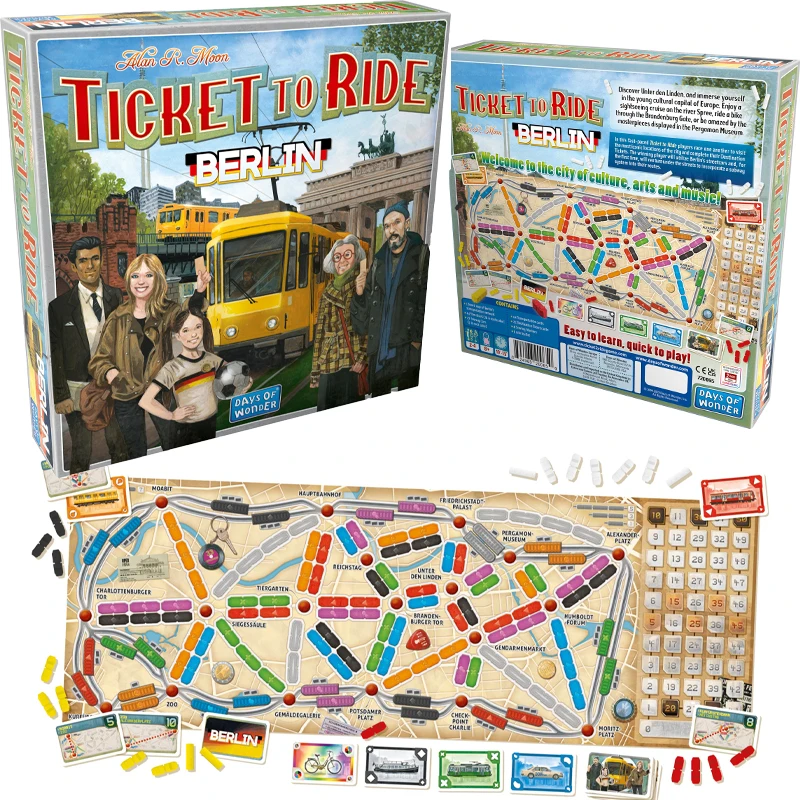 

Ticket To Ride Berlin Railway Tour Boardgame Tabletop Family Party Cards Games Toy