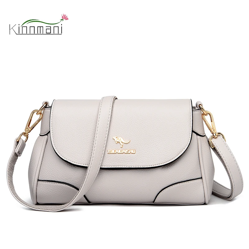 

Women Leather Bags 2023 Luxury Ladies Shoulder Bag Brand Designer Crossbody Bags For Women Solid Color Satchels Bags Bolso Mujer