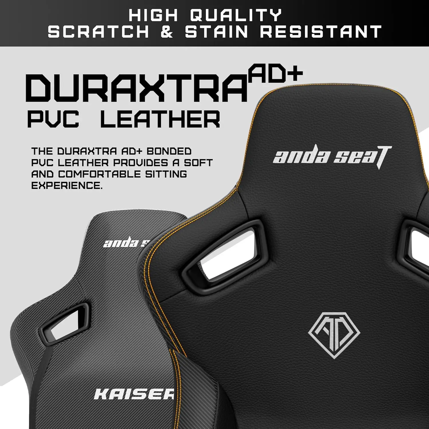 Kaiser 3 XL Gaming Chair for Adults - Ergonomic Black Leather Gaming Chairs with Lumbar Support 6