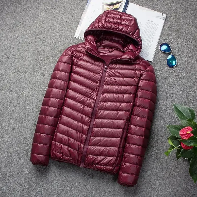 

Men's Down Jacket Winter New 2023 Hooded Collar Short Fashion Ultra Thin Large Men's Jacket Down Jacket Down Jacket Men