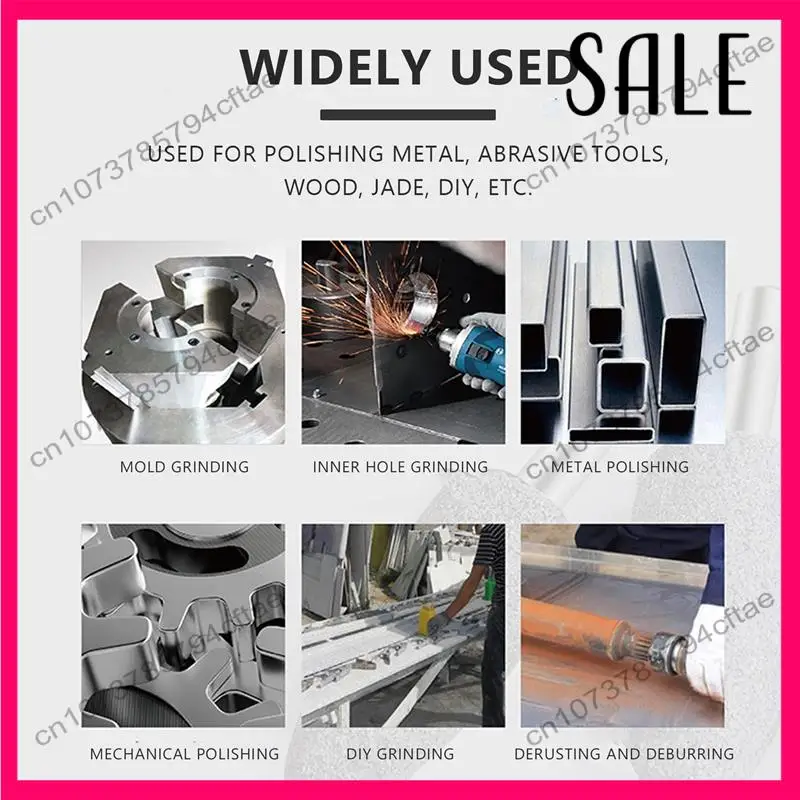 -A12R 연마석 포인트 세트 연삭 휠 연마 헤드 비트(1/4인치 생크 포함) 7개 연삭석