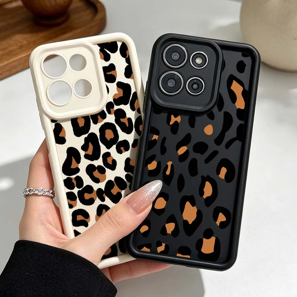Luxury Leopard Print Cover - Stylish and Durable Phone Case with Fusion Eye Ladder Design