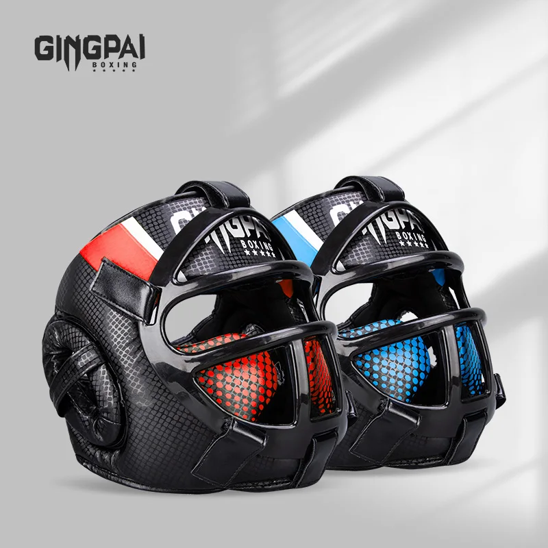 

Kids/Adults MMA Muay Thai Boxing Helmet Mask Taekwondo Head Guard Martial Arts Sparring Headgear Training Equipment Protector