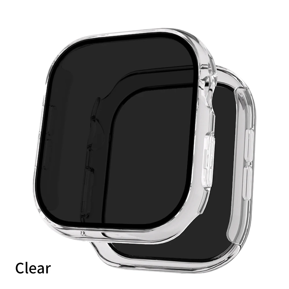 Privacy Tempered Glass and Case Combo for Apple Watch - Anti-Peeping Screen Protector with PC Cover