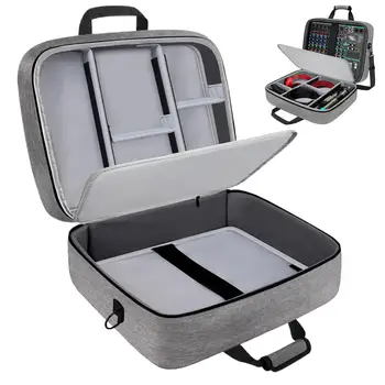 Borsa per Mixer Audio, Grande Borsa per Attrezzatura di Registrazione, Custodia Protettiva per Mixer DJ, Borsa Compatta per Mixer Audio DJ con Scomparti Regolabili