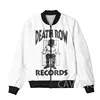 New Fashion Women/Men's 3D Print  DEATH ROW  Zipper Bomber Jackets Men Overcoat Mens Coat Zip Up Jackets 1