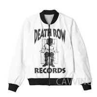 New Fashion Women/Men's 3D Print  DEATH ROW  Zipper Bomber Jackets Men Overcoat Mens Coat Zip Up Jackets 1