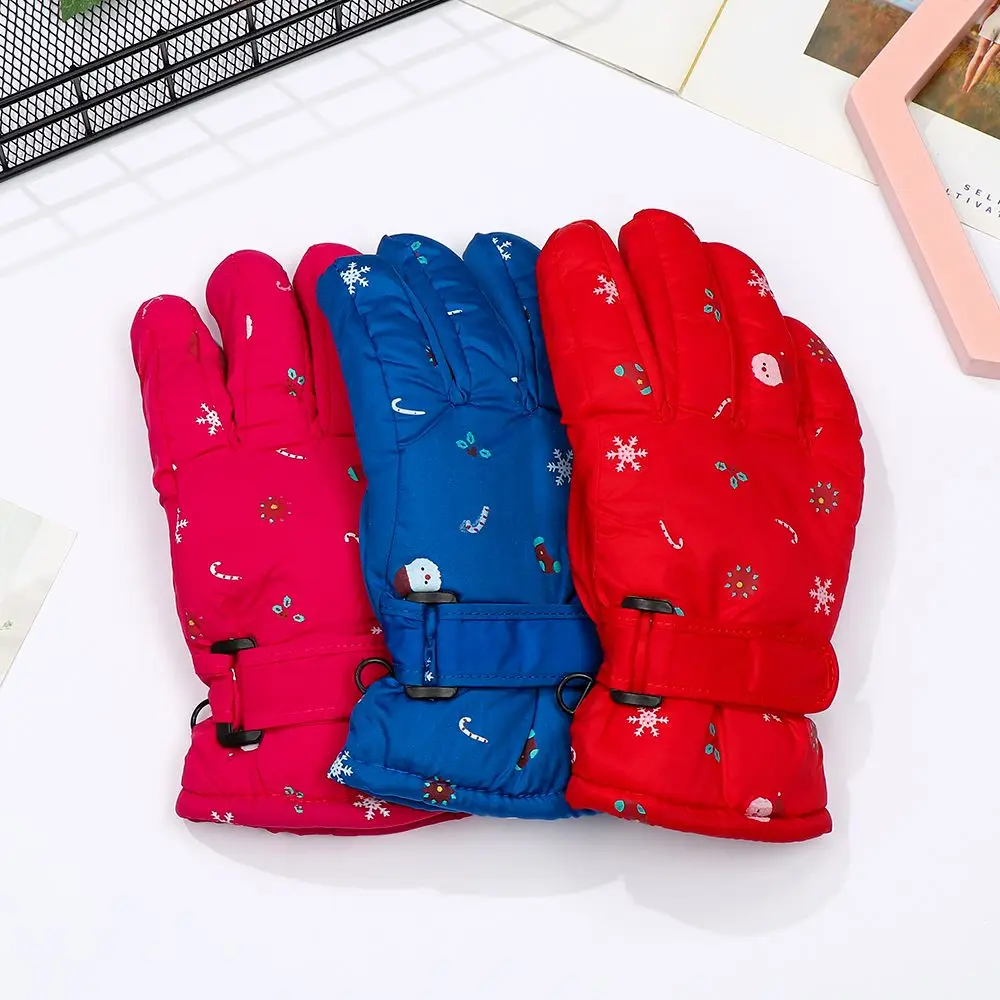 Mountaineering Children Kids Winter Must Non-slip Snow Snowboard Children Ski Gloves Windproof Waterproof Long-sleeved Mitten