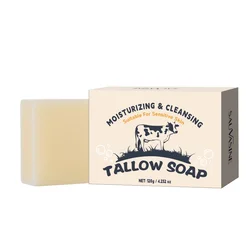 Luxurious Handmade 120g Beef Tallow Soap Bar - Natural Moisturizing Wash - Tallow soap