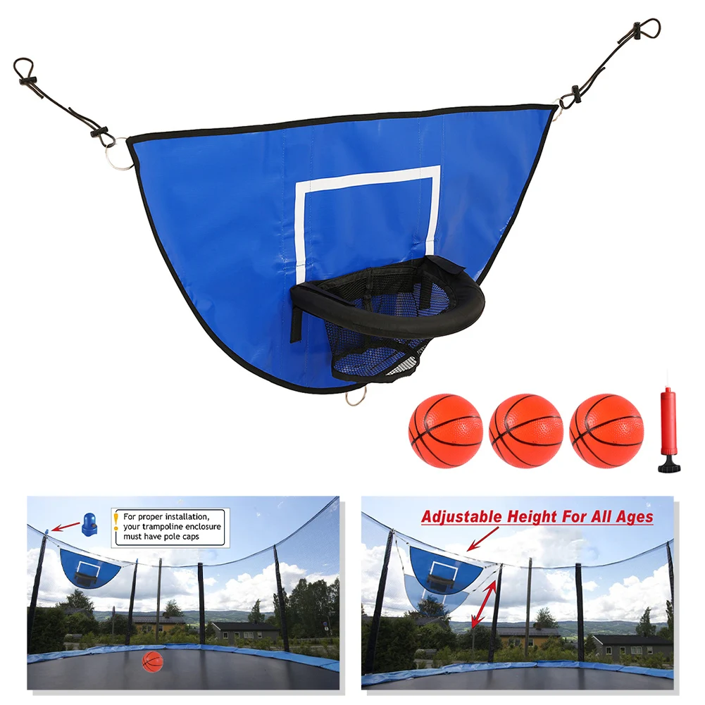 

Trampoline Universal Outdoor Waterproof Sunscreen Basketball Stand Trampolines Child Basketball Toy Set Entertainment Accessorie