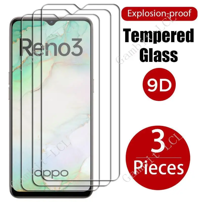 

3PCS Tempered Glass For OPPO F15 6.4" OPPOF15 A91 Reno3 A Reno3A Reno 3 A 91 CPH2001 CPH2021 CPH2043 Screen Protector Cover Film