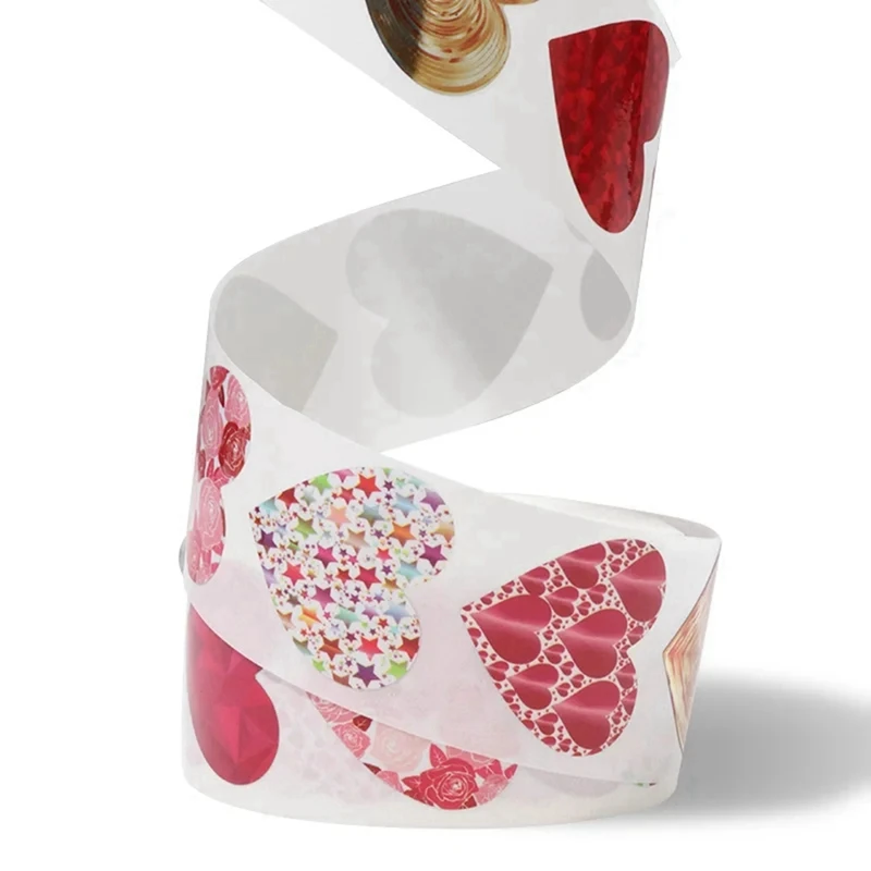 Heart Shape Stickers Valentines Day Wedding Gift Box Bag Decoration Birthday Party