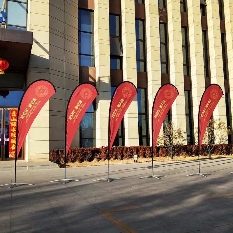 Teardrop Beach Flag Custom Printed Banner Outdoor Advertising