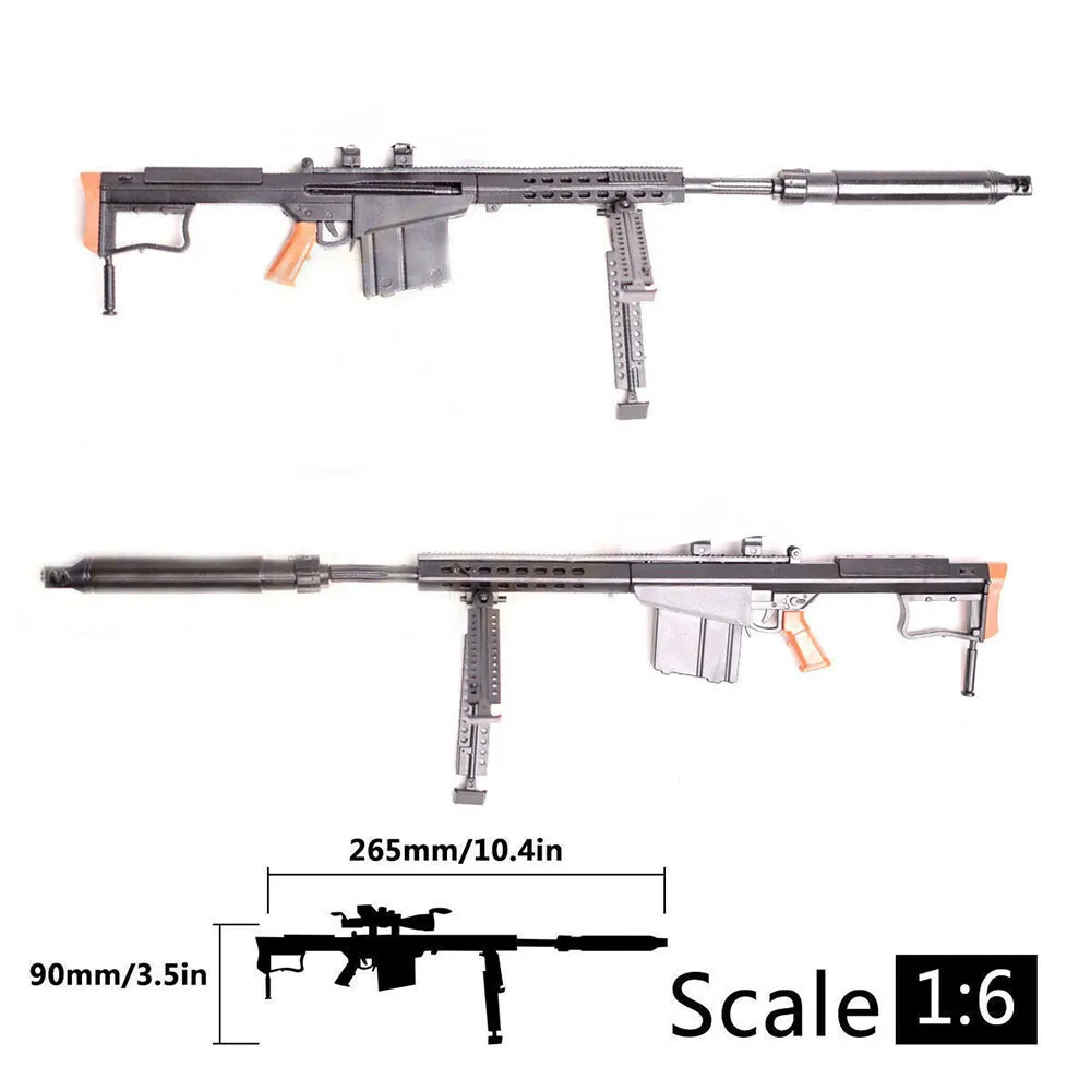 精巧1/3スケール　ミニチュアBARRETT M82A1 ブラック Plastic Assembly Puzzles Weapon | Barrett M82a1 Gun Model