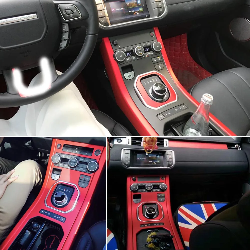 Für Land Rover Range Rover Evoque Innen Zentrale Steuerung Panel Tür Griff  Carbon Faser Aufkleber Aufkleber Auto styling Zubehör - AliExpress