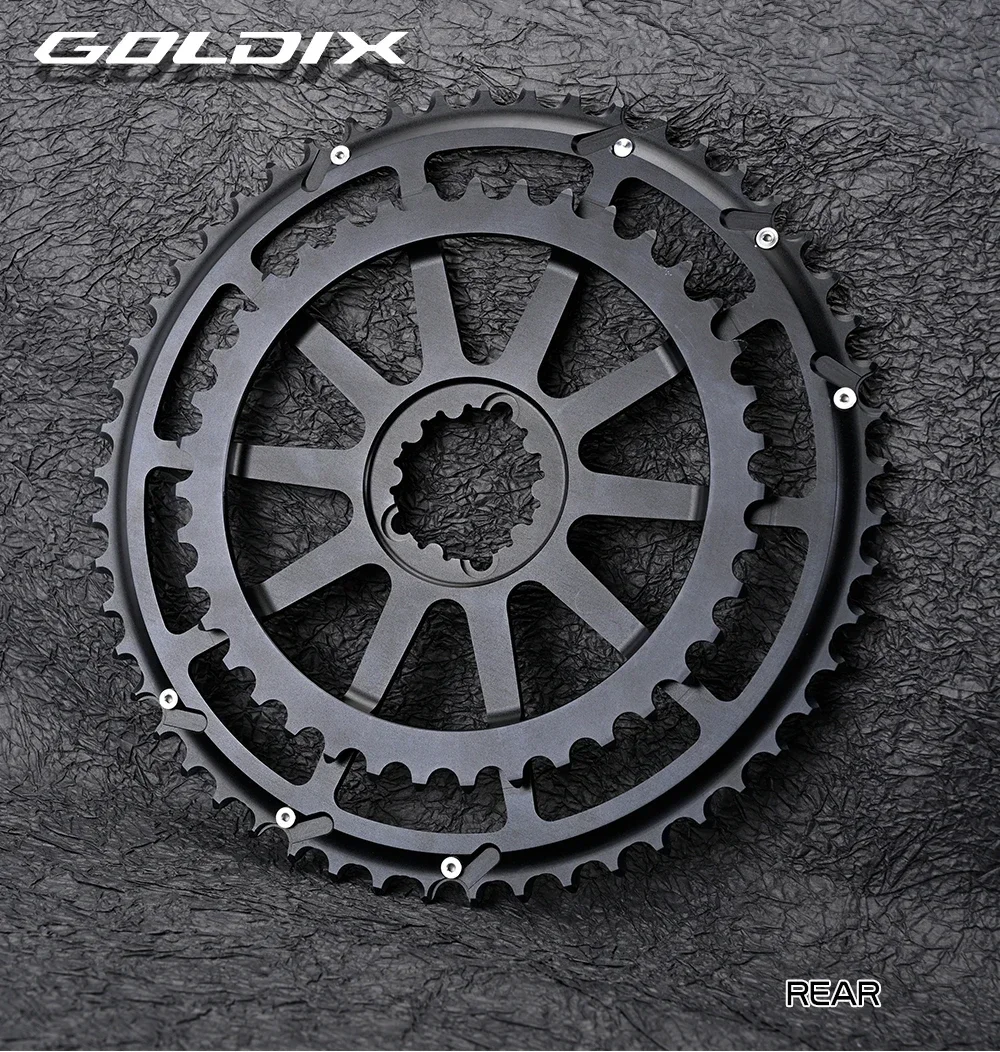 Description Picture 4 of itemGOLDIX Road Bike Crankset  Bike Chainring Set - 53-39T 52-36T 50-34T 48-32T 46-30T - Compatible with SHIMANO&SRAM 10/11/12 Speed