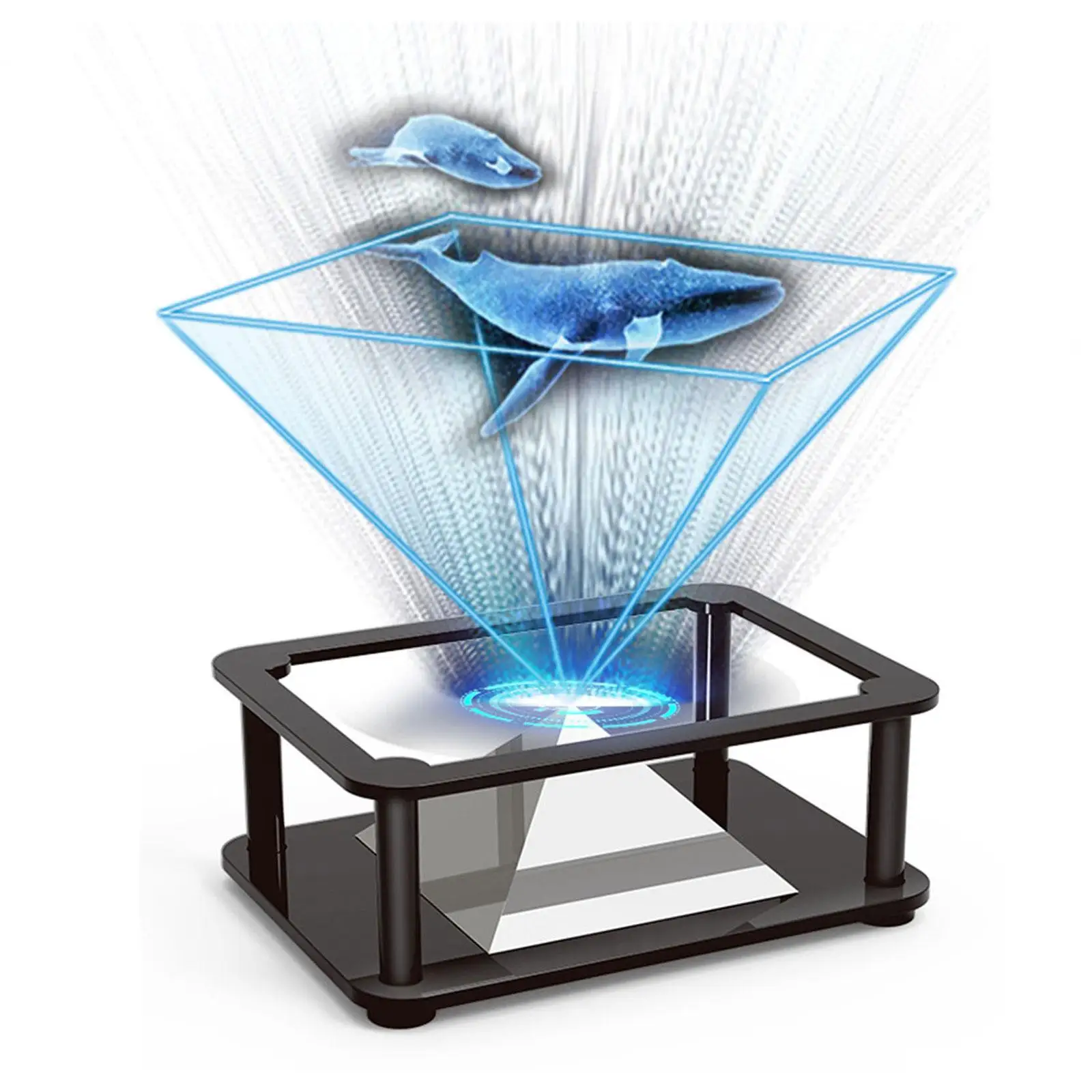 Proiettore olografico 3D piramide Display immagine tridimensionale  portatile per telefono cellulare DQ muslimate - AliExpress