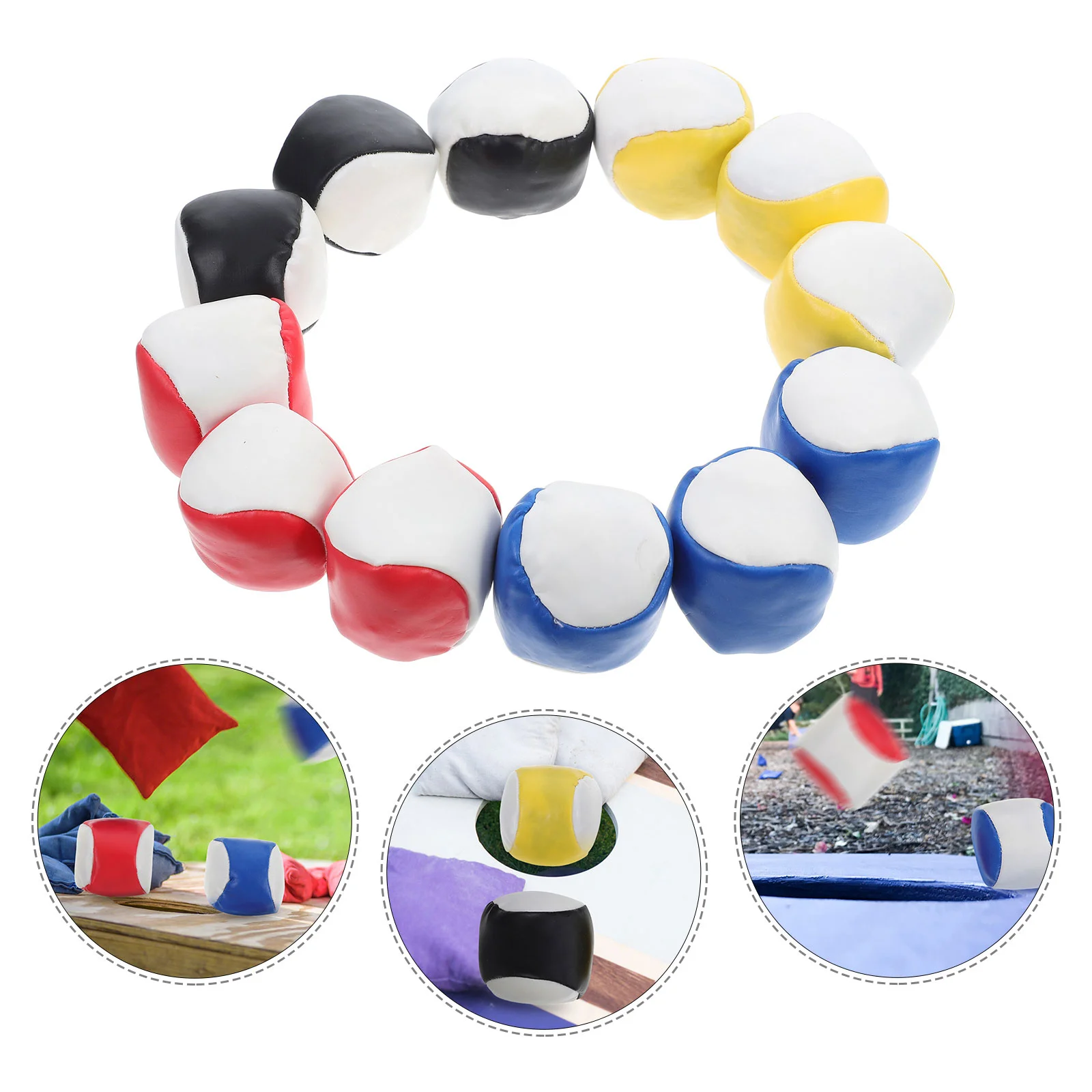 PU Juggling Balls Small Round Beanbags for Kids Children 12pcs