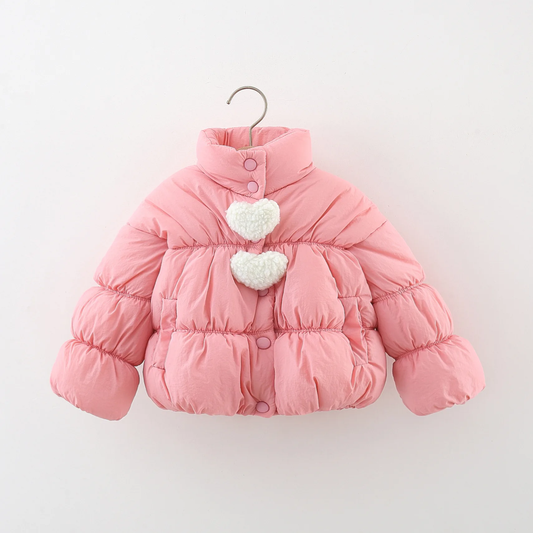 Winter Baby Girls Coat Long Sleeve Lovely Thick Warm Cotton Padded Jacket Outerwear Toddler Infant Girls Clothing Kids Overcoat