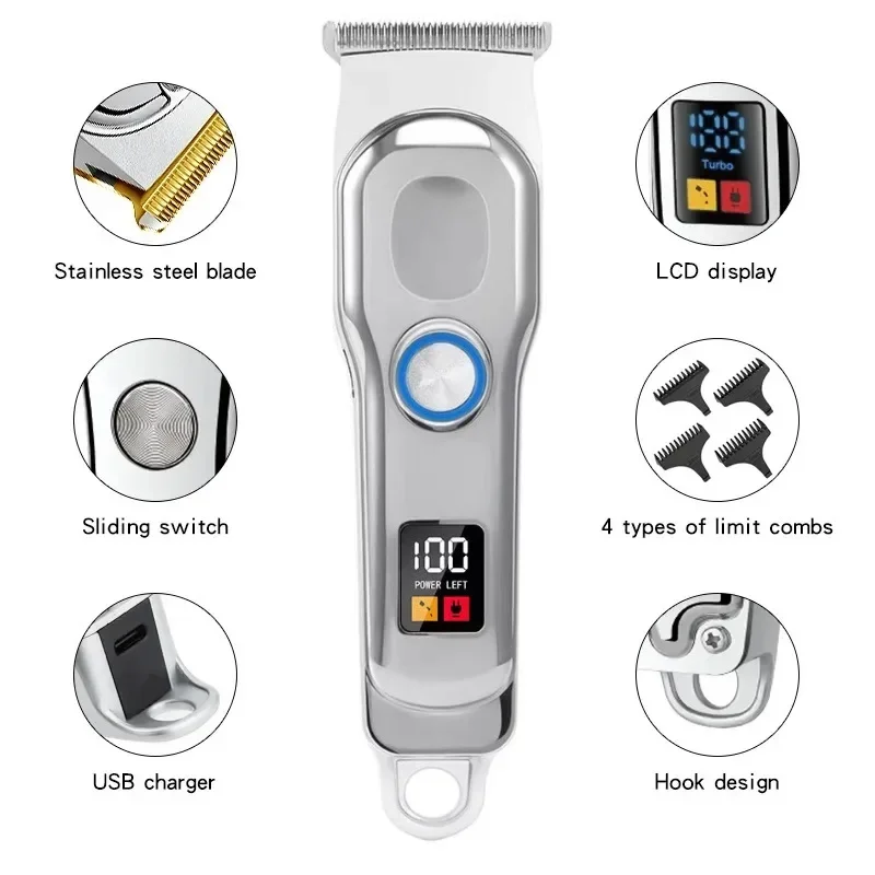 ماكينة قص الشعر الكهربائية الاحترافية القابلة لإعا...