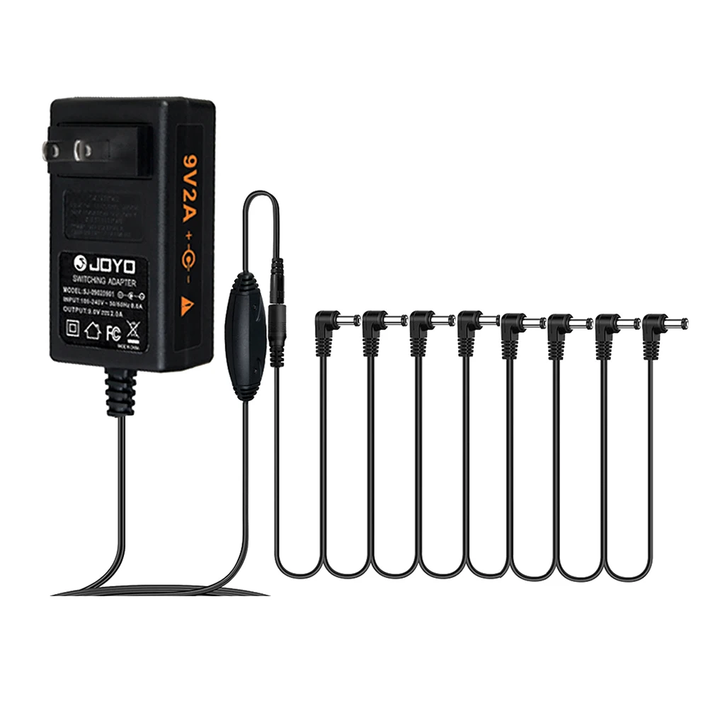 JP-03 Guitar Pedal Power Adapter DC 9V 2000mAh Output 3.5mm Converter Multi-plug