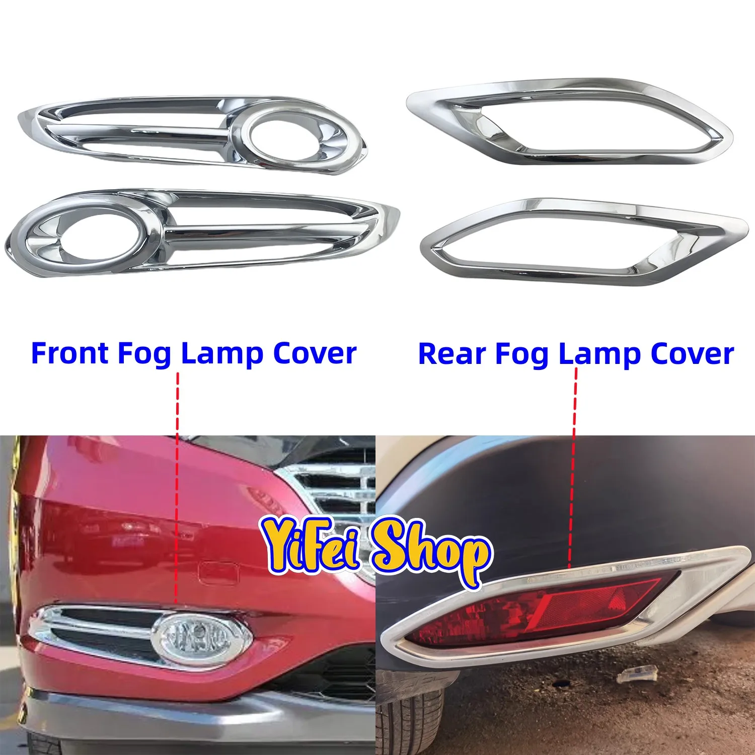 

New Car ABS Chrome Accessories Plated Front Fog Lamp Cover Trim Paste Style For Honda HRV HR-V Vezel 2014 2015 2016 2017 2018