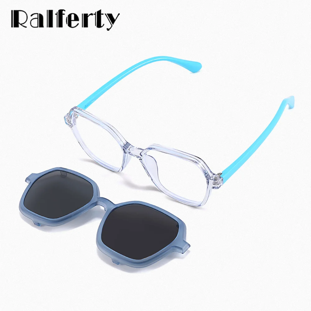 Kids Sunglasses Child Polarized UV400 TR90 Hexagon Glasses Clip On Eyeglasses Myopia Prescription Frame Girls Boys