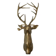 

1PCS Artificial Deer Head Antlers Wall Decor Deer Head Wall Mount Geometric Stag Animal Head Wall Hanging Decoration