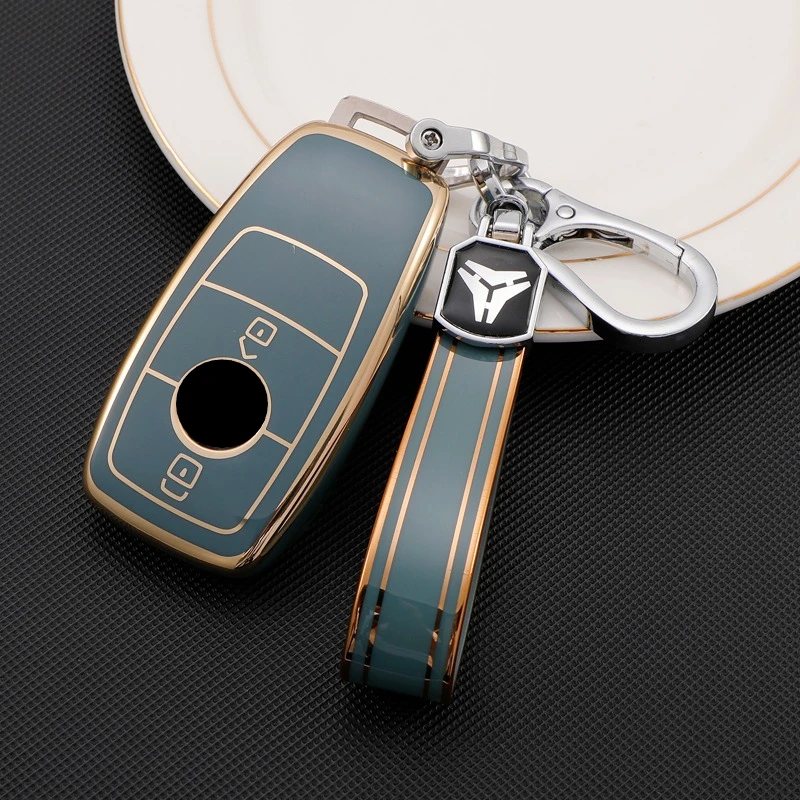 Premium Car Key Cover Case for Mercedes Benz - Sleek 2-Button Key Fob Protector