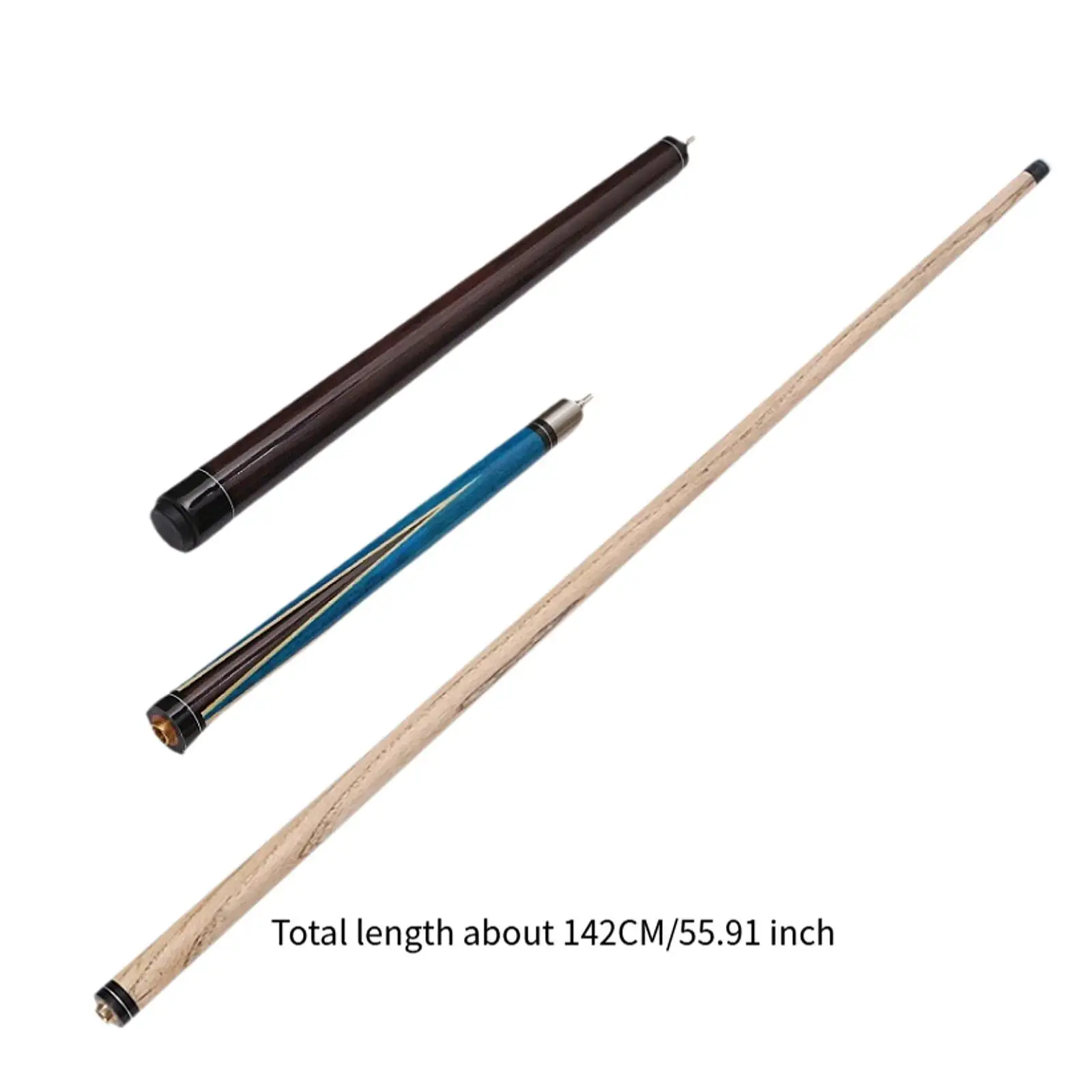 Wooden Billiard Cue Billiard Pool Cue Three Section Segmented 56inch Pool Stick Break Jump for House Game Bar Adult