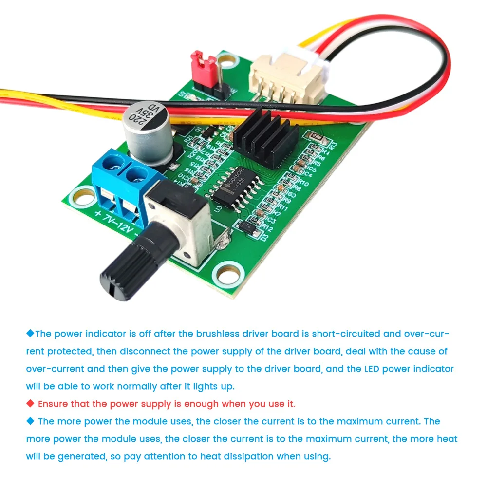 DC 7V-12V Brushless Motor Speed Controller Drive Module