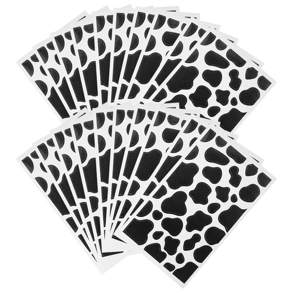 

20 Sheets Cow Print Sticker Spot Pattern Wall Stickers Decal Multipurpose DIY Coated Paper Scrapbooking