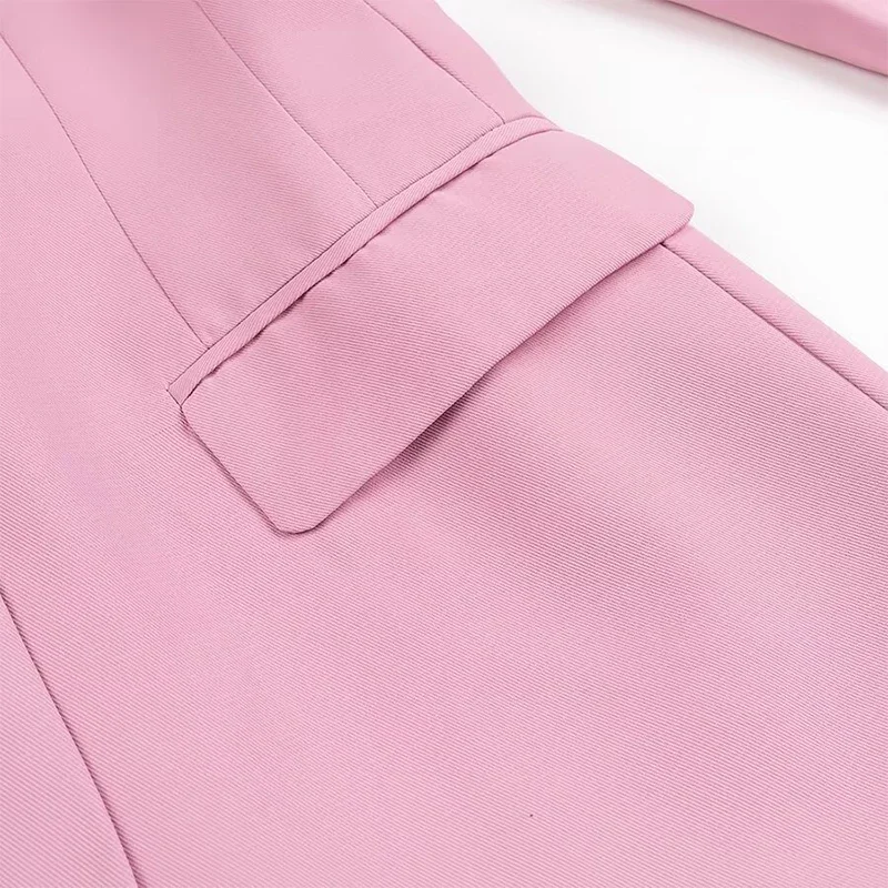 Elegant Blazer Pants Set Solid Loose Lapel Single-breasted Coat Wide Leg Trousers Sets Fall Office New in Matching Suits