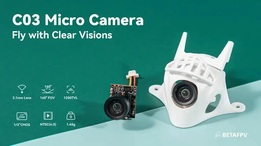 BETAFPV C02 Micro Caméra FPV 1200TVL 1.4g pour Drone Whoop