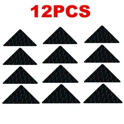 Reusable Non-Slip Rug Gripper Tape - Double Sided, Washable, Adhesive Carpet Stickers (Pack of 4/12/24) (12PCS)